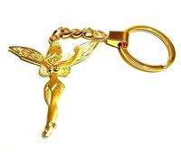 Golden Tinker Bell Fairy Keychain, Fairy Jewellery, Magical Pixie Keyring, Tooth Fairy Gift, Angel Keychain, Bag/Purse Fairy Charm