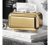 Golden Tissue Boxes Storage Napkin Holder, itchen Tissue Box Paper Case Organizer, Bathroom Luxury Wipes Storage Case(Gold)