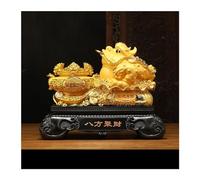 Golden Toad Buddha Statue - Feng Shui Wealth & Luck Charm, Prosperity Symbol Sculpture for Home & Office Decor, Small Feng Shui Ornament (Color: A)