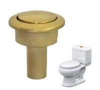 Golden Toilet Flush Button, 56x48mm Toilet Push Button Flush Replacement with ABS Material Easy Installation, Single Toilet Flush Button for Cistern Compatible with storm33A Home Bathroom