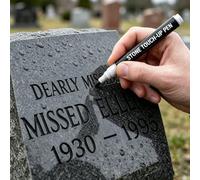 Golden Tombstone Marker Pen for Restoring Faded Grave Inscriptions 2 / 4 PCS Tombstone Memorial Paint Pen Fine Tip for Granite Marble Headstone Inscription Touch Up & Memorial Repair (Black,2 pcs)