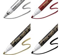 Golden Tombstone Marker Pen for Restoring Faded Grave Inscriptions 2 / 4 PCS Tombstone Memorial Paint Pen Fine Tip for Granite Marble Headstone Inscription Touch Up & Memorial Repair (Mix,4 pcs)
