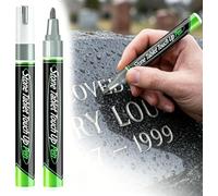 Golden Tombstone Marker Pen for Restoring Faded Grave Inscriptions, Oil Based Waterproof Gravestone Marker Pen, Markers for Granite Headstones, Grave, Mug, Ceramic