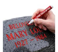 Golden Tombstone Marker Pen, for Restoring Faded Grave Inscriptions, Versatile Waterproof Stone Touch-Up Pen, Tombstone Marker Pen for Granite Headstones, Grave, Mug, Ceramic (Red,3pc)