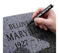 Golden Tombstone Marker Pen, for Restoring Faded Grave Inscriptions, Versatile Waterproof Stone Touch-Up Pen, Tombstone Marker Pen for Granite Headstones, Grave, Mug, Ceramic (Black,5pc)