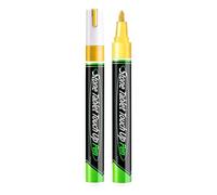 Golden Tombstone Marker Pen, Gold Paint Pen for Restoring Faded Grave Inscriptions, Waterproof High Coverage Stone Touch-up Pen for Gravestone Lettering & Memorial Inscriptions (A-Gold)