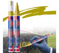 Golden Tombstone Marker Pen, Stone Monument Paint Pen for Restoring Faded Grave Inscriptions, Weather-Resistant Stone Touch-up Pens Gravestone Lettering Memorial Inscriptions (Gold-A)