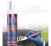 Golden Tombstone Marker Pen, Stone Monument Paint Pen for Restoring Faded Grave Inscriptions, Weather-Resistant Stone Touch-up Pens Gravestone Lettering Memorial Inscriptions (White-A)
