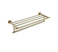 Golden Towel Rack and Hook Set - Brushed Gold Bathroom Accessories, Wall-Mounted Towel Holder, Robe Hook, Toilet Paper Holder, Elegant Storage for Home Decor, 60