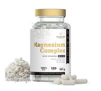 Golden Tree Magnesium Complex, 120 Capsules | Triple Complex with Magnesium Citrate, Bisglycinate & Malate, High Strength 400 mg, Vitamin D3 & B6