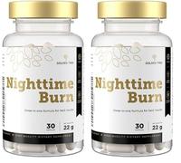 Golden Tree Nighttime Burn - Fibre Capsules with Prickly Pear Cactus, Vitamin B3, Vitamin B6, Valerian Root & L-Carnitine - Caffeine-Free - 30 Vegan Capsules (Pack of 2)