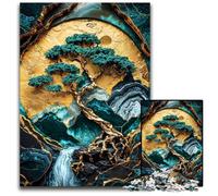Golden Tree of Harmony Art JigsawPuzzle 1000 Pieces for Adults Wooden Jigsaw Family Game Night Fun DIY Decorative Artwork 1000 PCS(75x50cm)