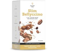 Golden Tree SlimBellyccino - Premium Instant Coffee Blend with Guarana, Chicory Root, and Ginseng - Gluten-Free, Lactose-Free - 10 Sachets