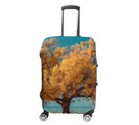 Golden Tree Stands by The Lake Custom Suitcase Cover Washable Travel Luggage Protector Case