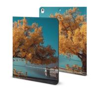 Golden Tree Stands by The Lake Funny Tablet Case Compatible with IPAD 2020 （10.2in） Personality Protective Cover with Pen Slot