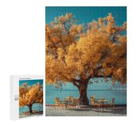 Golden Tree Stands by The Lake Wooden Jigsaw Puzzles for Adults