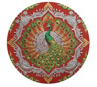 Golden Tribal Pattern Personalized Jigsaw Puzzles, 195Pcs Custom Wooden Jigsaw Puzzle Round Puzzle Gift Adult