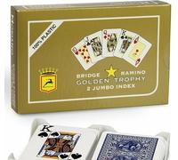 Golden Trophy Ramino Playing Cards Deck Modiano Bridge Jumbo Index Italy