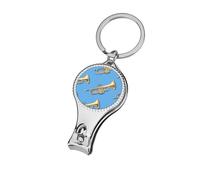 Golden Trumpet Nail Clipper Portable Metal Fingernail and Toenail Clippers Cutters with Bottle Opener Keychain