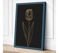 Golden Tulip Botanical Canvas Wall Art Print 30x20 Inch (76 x 51 cm)