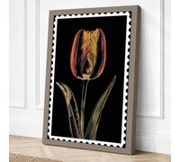 Golden Tulip Botanical Canvas Wall Art Print 36x24 Inch (91 x 61 cm)