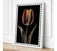 Golden Tulip Botanical Canvas Wall Art Print 36x24 Inch (91 x 61 cm)