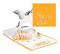 Golden Unicorn Cake Pop Up Happy Birthday Greeting Card, love Gift for Adults and Kids with Blank Note Card & Envelope, Foldable Celebration Cards for Daughter, Son, Mom, Dad, Friend, Children