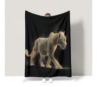 Golden Warm Bed Blanket Cool Mysterious Art Dreamy Couch Blanket Super Soft Warm For children teenagers adults and the elderly Double (150 x 200 CM)