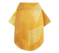 Golden Warm Gradient Ripple Summer Dog Polo Shirt Button Up Breathable Cool Pet Shirts Doggy Sweatshirt Puppy Kitten Perfect for Everyday Wear, and Photoshoots L-5XL