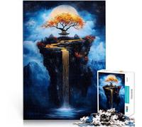 Golden Waterfall FantasyAdults 1000 Pieces Puzzle Stress Reliever Staycation Kill time Artists Collection, Fine Art 38x26cm