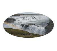 Golden Waterfall Rainbow Bath Mat Bathroom Rug Home Decor 80*80cm
