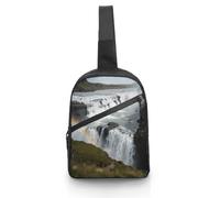 Golden Waterfall Rainbow Sling Bag Cross Body Bag Waist Pack
