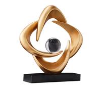 Golden Wave Resin Origami Statue Modern Abstract Home Decoration Emphasizes Abstract Office Desk Carving Table Family Bedroom Living Room Garden Office