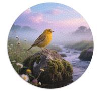 Golden Weaver 1000 Piece Round Puzzle Moderate Challenge Suited for Adults Strategic Thinking Memory Training Bird Relaxation Tool 1000pcs (67.5x67.5cm)
