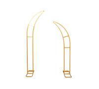 Golden Wedding Arch - Iron Art Garden Arch for Outdoor Flower Support & Event Backdrop, 1.5-1.8m Height, Perfect for Weddings & Lawn Decorations.