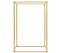 Golden Wedding Arch Square Moongate Base with Flowers & Standing Balloon Frame for Signage & Photo Backdrops - 114*60*180cm
