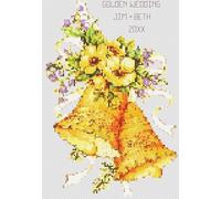 Golden Wedding Bells Cross Stitch Kit