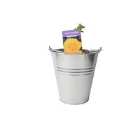 Golden Wedding Rose Bush in 5.5L Pot - Vibrant Yellow Repeat Flowering - Metal Zinc Pail