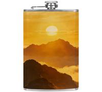 Golden Wheat Field Glow Elegant Portable Flask for on-The-Go Refreshment - Leakproof and Durable Companion