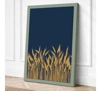 Golden Wheat Fields Canvas Wall Art Print 36x24 Inch (91 x 61 cm)