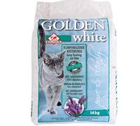 Golden White Cat Clumping Litter Lavender Scented 28KG Antibacterial Disposable And Hypoallergenic Hygiene Fine Granules With Smell Control Deodorant Formula Combined With 4pcs Trixie Nub Toy Balls