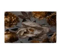 Golden White Flower Stylish KitchenTowel Benjamin Tate Design Brown One Size