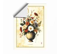 Golden Wildflower Study Botanical Unframed Wall Art Print A4 (29.7×21cm), Wall Decor for Living Room, Bedroom, Office & Home, Art Gift