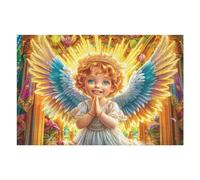 Golden Wing Little Angel 1000 Piece Complete DIY Jigsaw Puzzle Cute Pets Warm The Heart Collectors Mind Relaxation Educational Decorative Puzzle Gifts for Adults Recycled Cardboard 1000 PCS