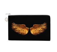 Golden Wings Coin Purse Small Wallets with Zippered Key Ring Cute Wallet