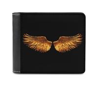 Golden Wings Leather Wallet for Men Slim Bifold Wallet with Money Clip Minimalist Credit Card Holder