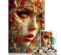 Golden Woman 1000 Piece Jigsaw Puzzle for Adults And Teenagers,Decompressing Intellectual Educational Toy Secret Santa Gifts (75x50cm)