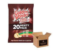 Golden Wonder Crisps | Fully Flavoured Snacks - Classic Flavors | British Potato Snack Bulk Pack for Kids and Adults Lunchboxes, Parties, and Sharing - 20 x 25g (1 Pack, Meat)