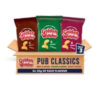 Golden Wonder Potato Crirps, Pub Classics, Pack of 18 x 25g, 3 Flavours