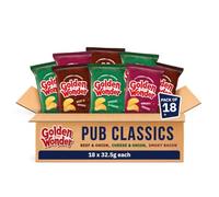 Golden Wonder Potato Crirps, Pub Classics, Pack of 18 x 32.5g